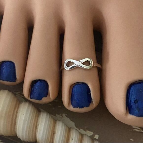 Sterling Silver Infinity Toe Ring Midi Ring - Picture 2 of 4